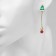 New Year! Earrings "New Year" hanging, Santa Claus, colored in gold