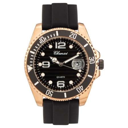 Men's watch, with calendar, D-4.4 cm, L-24 cm strap, luminous, 3 atm