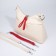 Bag-bag, lightning department, 3 outer pockets, long belt, beige/red color