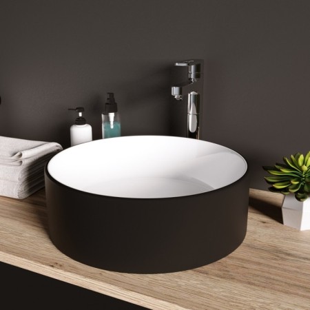 Grossman GR-4040BW sink, round, d = 360 mm, white/black-2