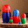 Nesting doll "tea party" 18 cm, 5 puppet, manual painting