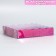 Cookie box, confectionery packaging with PVC lid, “burgundy stars”, 15 x 15 x 3 cm