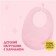 Bibslate for feeding silicone with pocket, pink color