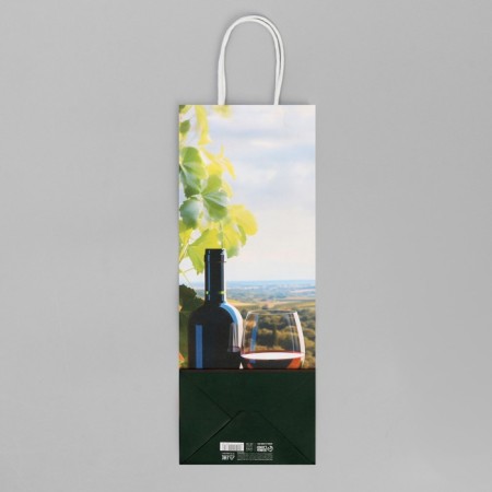 Gift package for a bottle, packaging, "wine", white craft, 13 x 36 x 10 cm-5