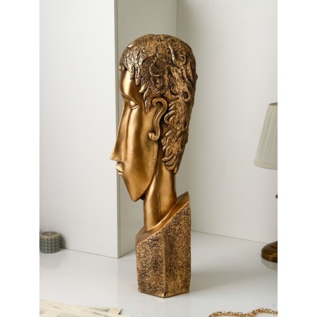 Figure "Face", polystone, 82 cm, color gold-2
