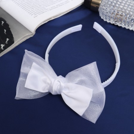 Hair cap "Schoolgirl" Bant Classic, 11x1 cm, white