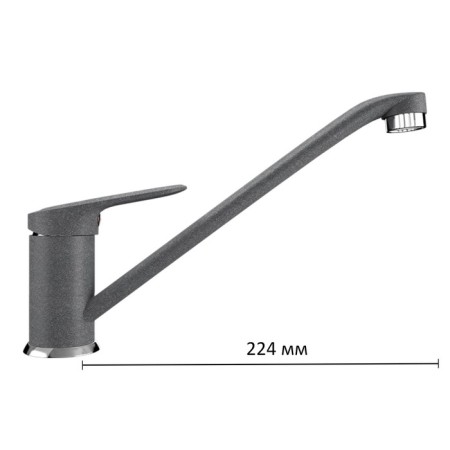 Kitchen mixer Ulgran U004-342, graphite color