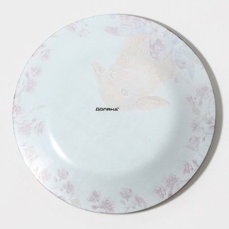 Plate Glass Dessert Dolyana "Rabbit", D = 20 cm-3