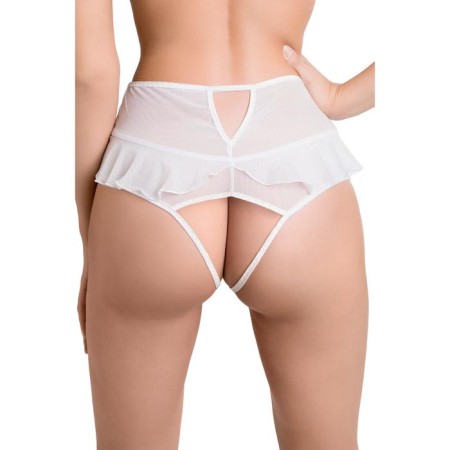 Erotic panties with high planting Erolata Lana, white color, size 46-48-1