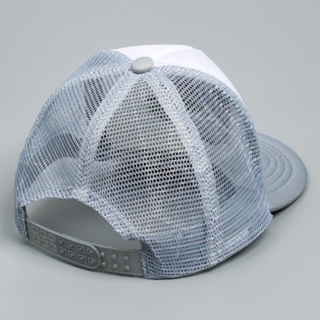 Baby cap for a boy with a Sport grid, gray color, rr 52-54, 5-7 years old-3