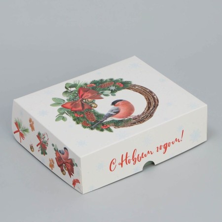 Folding box "Bullfinch", 20 x 17 x 6 cm, new year-1