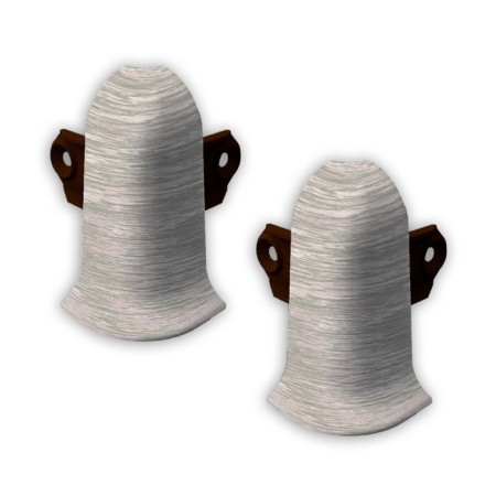 The angle external lexide is 55mm with fasteners of a white avenue (2pcs/blister)