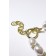 Baroque pearl bracelet, beads, white color in gold, l = 18 cm