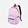 School backpack of textiles on lightning, Fulldorn, external pocket, pink color