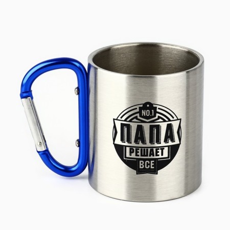 Tourist mug with carbine "Dad", 180 ml Mix-1