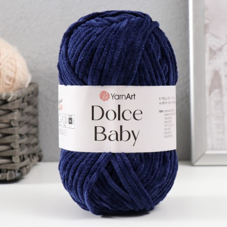 Yarn "Dolce Baby" 100% micropoliester 85m/50 g (756 T. Sini)-3