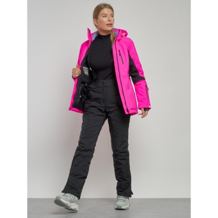 Ski jacket women's winter, size 46, pink color-9