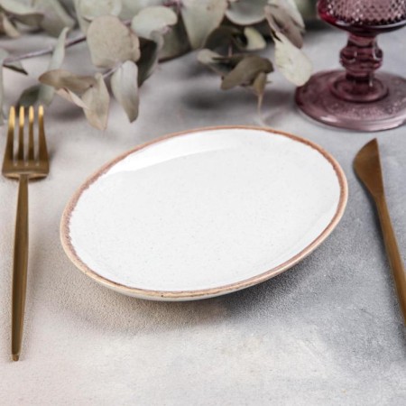 Oval Beige dish, 18 × 14 cm, beige color-2