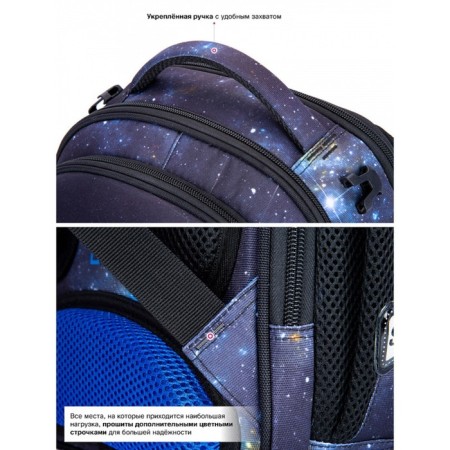 Frame backpack, 37 x 29 x 18 cm, Skyname R4 + bag for shoes, watches, blue R4-420-m-3