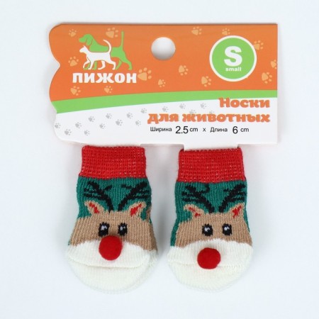 Noskes non -slip "deer", size S (2.5/3.5 * 6 cm), set 4 pcs-2