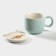 Ceramic mug “Smiling Cat”, 450 ml, blue color