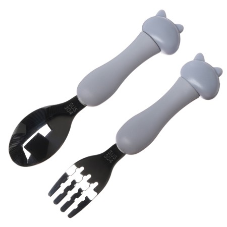A set of children's cutlery in the Cossack "kittens", fork, spoon-7
