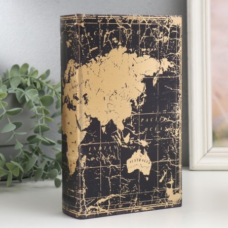 Safe-book wood to the leatherette "Golden Card" 21x13x5 cm