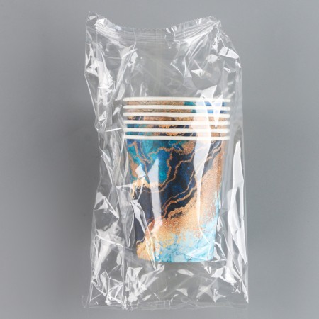 A one -time paper glass "Happy Birthday", a set of 6 pcs, 250 ml-2