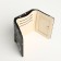 Women's wallet on the button, black color