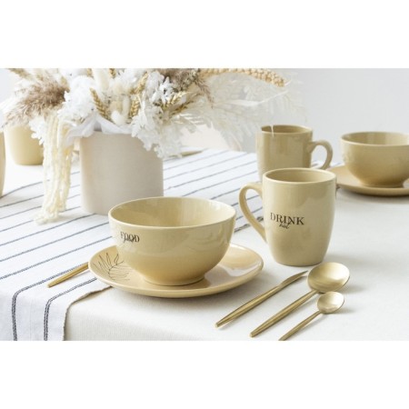 Ceramic "Style" mug, 450 ml, beige color-12