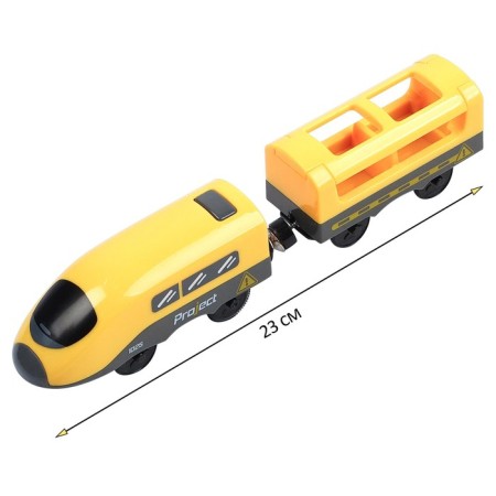 Train toy "My City", 2 items, on batteries, yellow-7