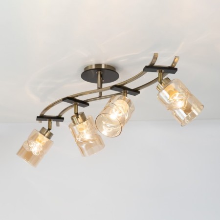 Citilux “Merida” CL142144, 82x18 cm, 4x75W, E27, brown color-6