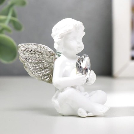 Polystone souvenir "Snowthrough angel with crystal heart" mix 5.5x4.7x3.5 cm-4