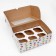 Box for 6 cupcakes with a window, "balls", 25 x 17 x 10 cm