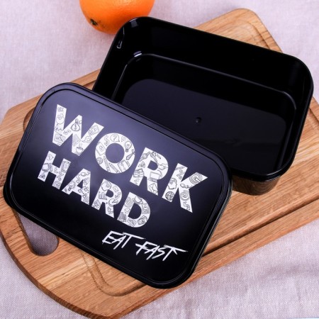 Ланч-бокс «Work hard», 1.2 л-1