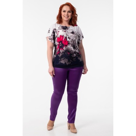 Female trousers, size 52, purple color