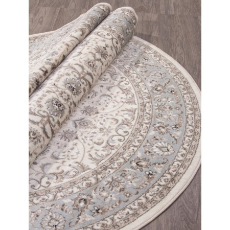 Oval Merinos Valencia Deluxe carpet, size 80x150 cm, color Cream-l.blue-2
