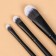 A set of makeup brushes "Premium Brush", 3 items, PVC - cover, black color Black