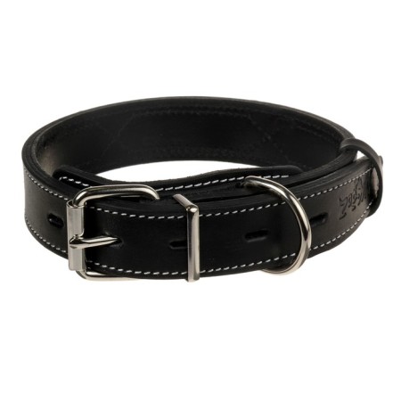 Collar zoonik "premium-classic" leather double, 41-53 x 3 cm, black
