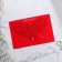 Wedding invitation, carved, red color