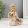 Souvenir Polystone "Buddha in a white robe" 5x9.5x12 cm