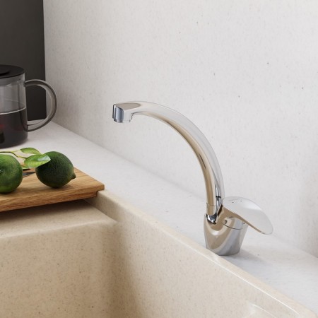 Santek Mavis kitchen mixer, high spout, chrome-3