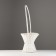 Wicker basket, 30x30x27x70 cm, white, willow