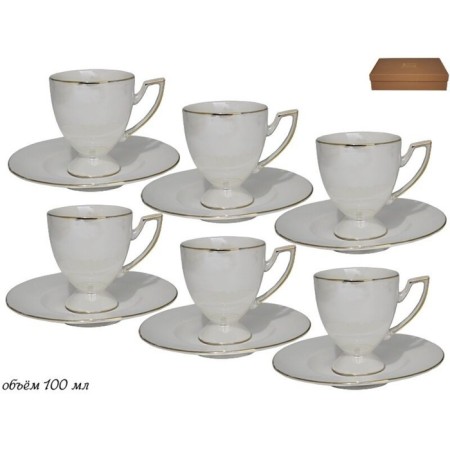 Lenardi coffee kit, porcelain, 100 ml, 12 items