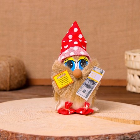 Brownie amulet with dollars, be healthy, 10 cm, mix-10