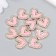 Decor for creativity plastic "Pink heart" gold 0.3x1.8x1.5 cm