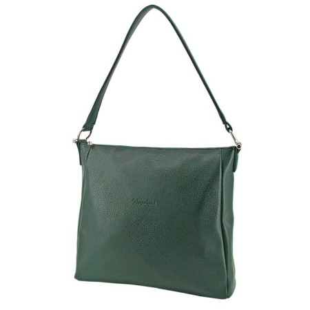 Women's bag B2797-04110, dark green color, artificial leather, 33x8x31 cm