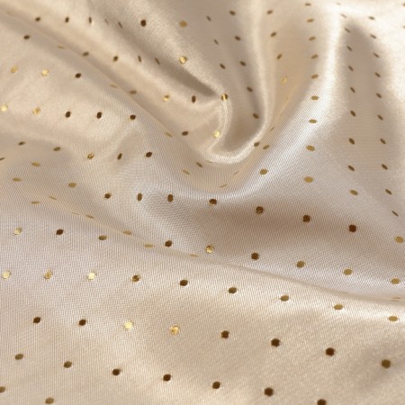 Lining fabric "peas", bilateral, 100 % viscose, 1 × 1.4 m, beige color-1