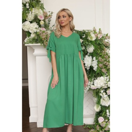 Women's dress, size 48, green color-8