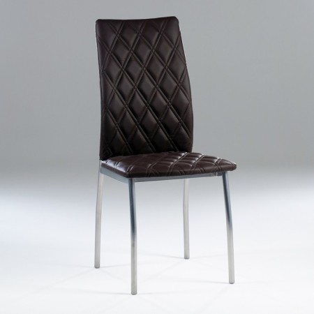 Chair "Wave" (rhombus), brown